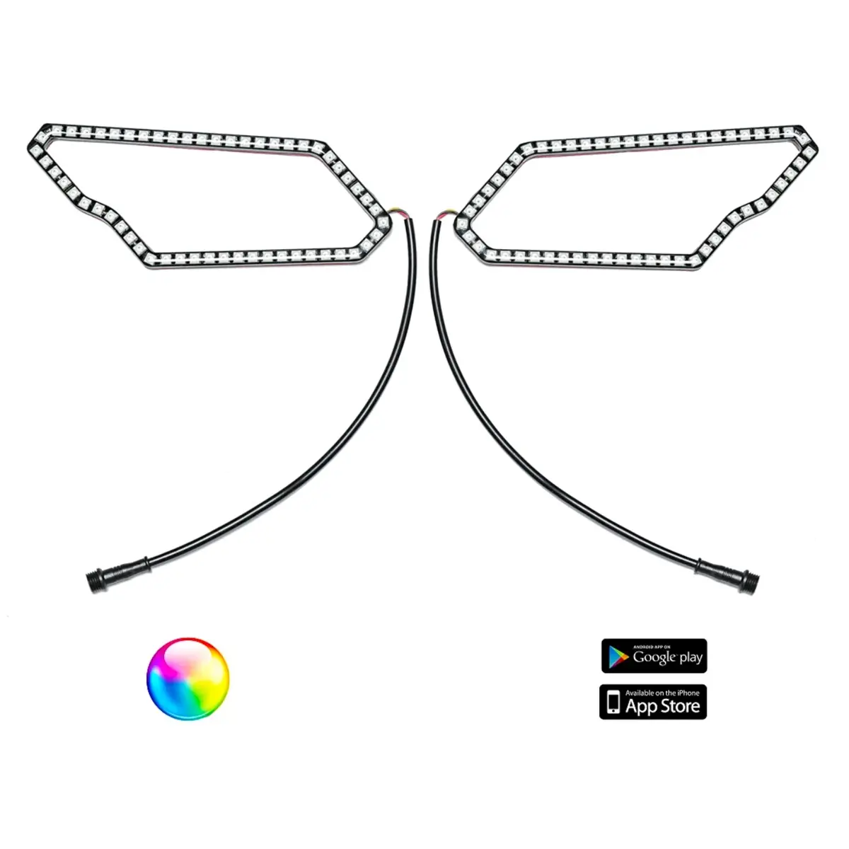5150 Whips- 187 Style Can-Am X3 Halos With Controller 1