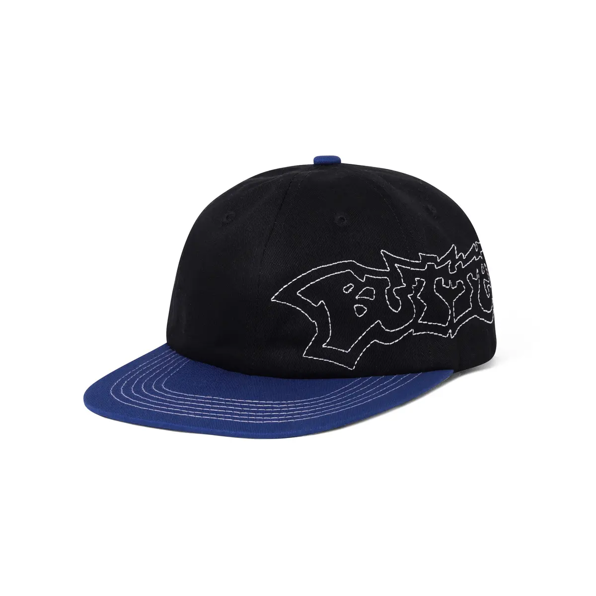 Butter Goods Yard 6 Panel Cap Black/Royal Blue 1