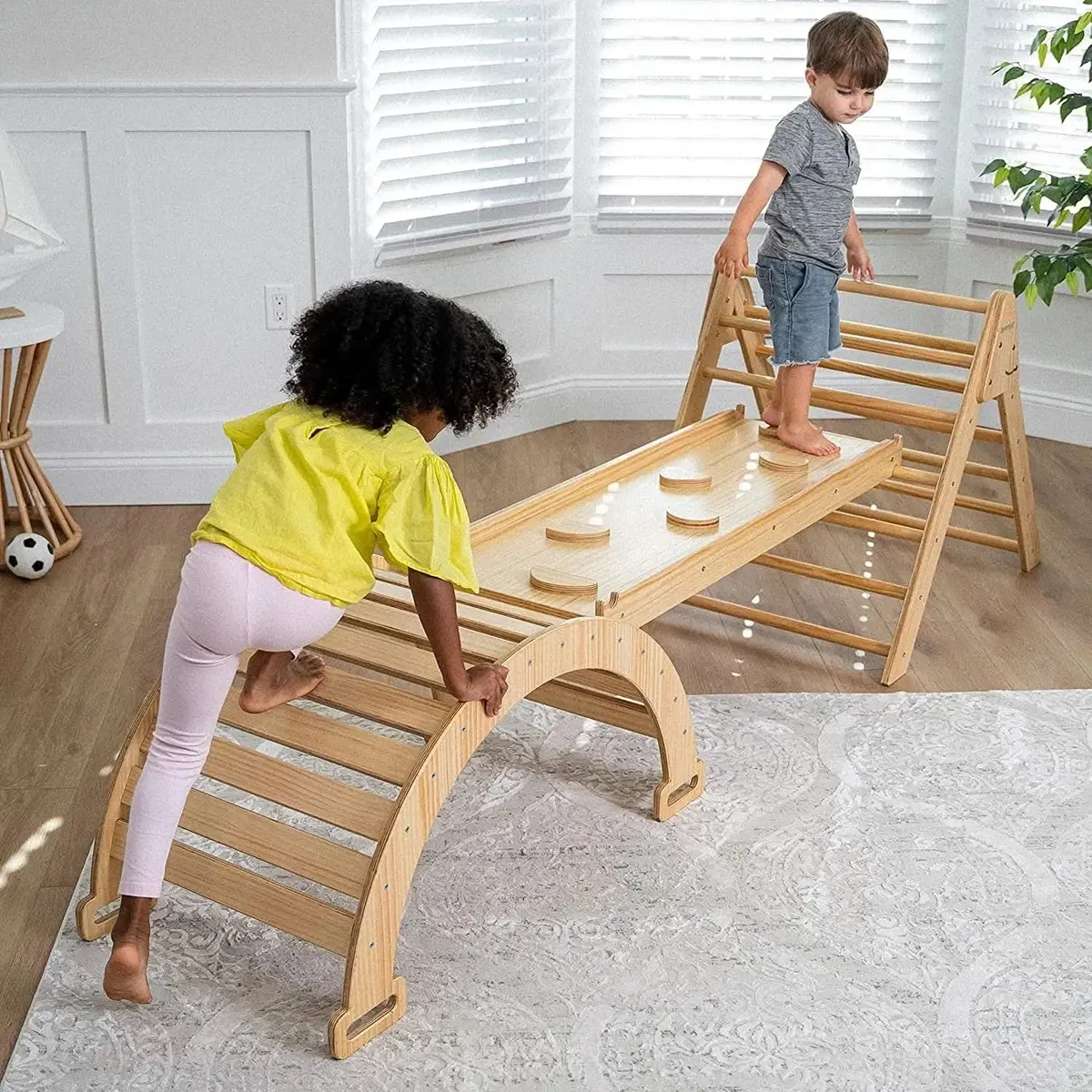 Hazel | Pikler Triangle, Slide & Rocker Set 1