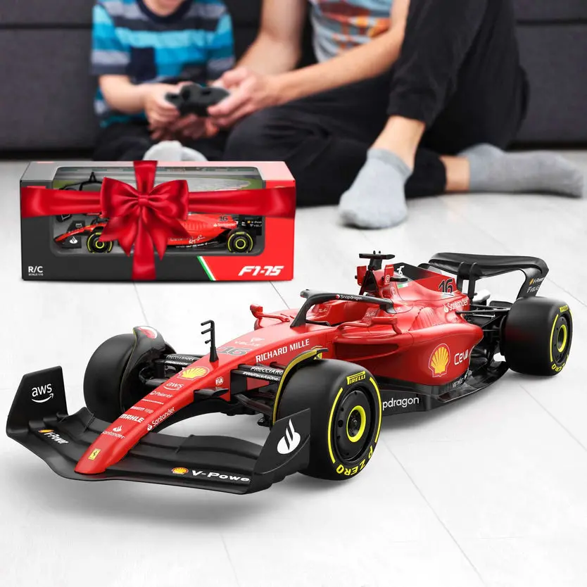 Ferrari F1 75 Rc Car 1/18 Scale Licensed Remote Control Toy Car, Official F1 Merchandise By Rastar 1