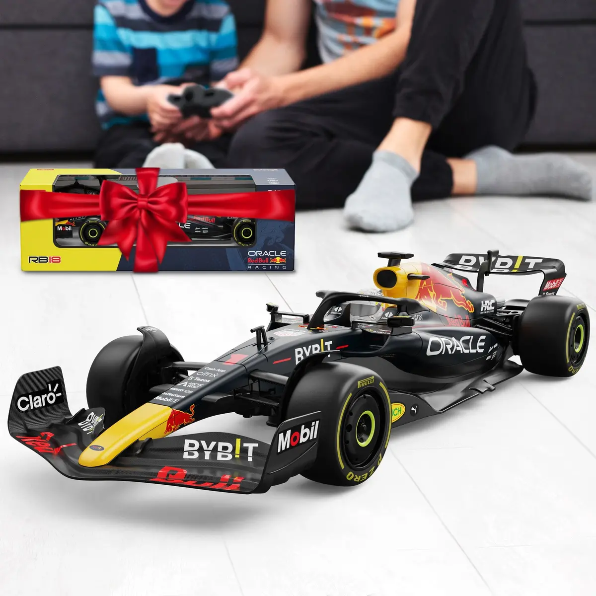 Oracle Red Bull Racing Rb18 Rc Car 1/12 Scale Remote Control Toy Car, Official F1 Merchandise By Rastar 1