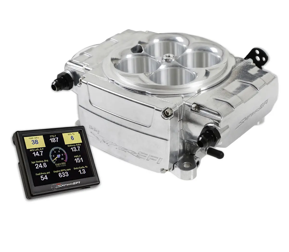 Holley Sniper 2 Efi - Self-Tuning Kit - Chrome 550-510-3Xx 1