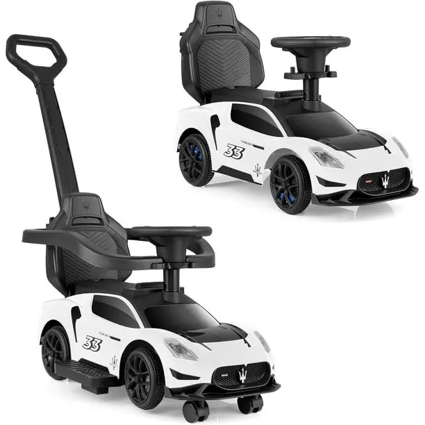 Maserati Push Car Pedal Ride On Car With Music And Lights, Licensed 1