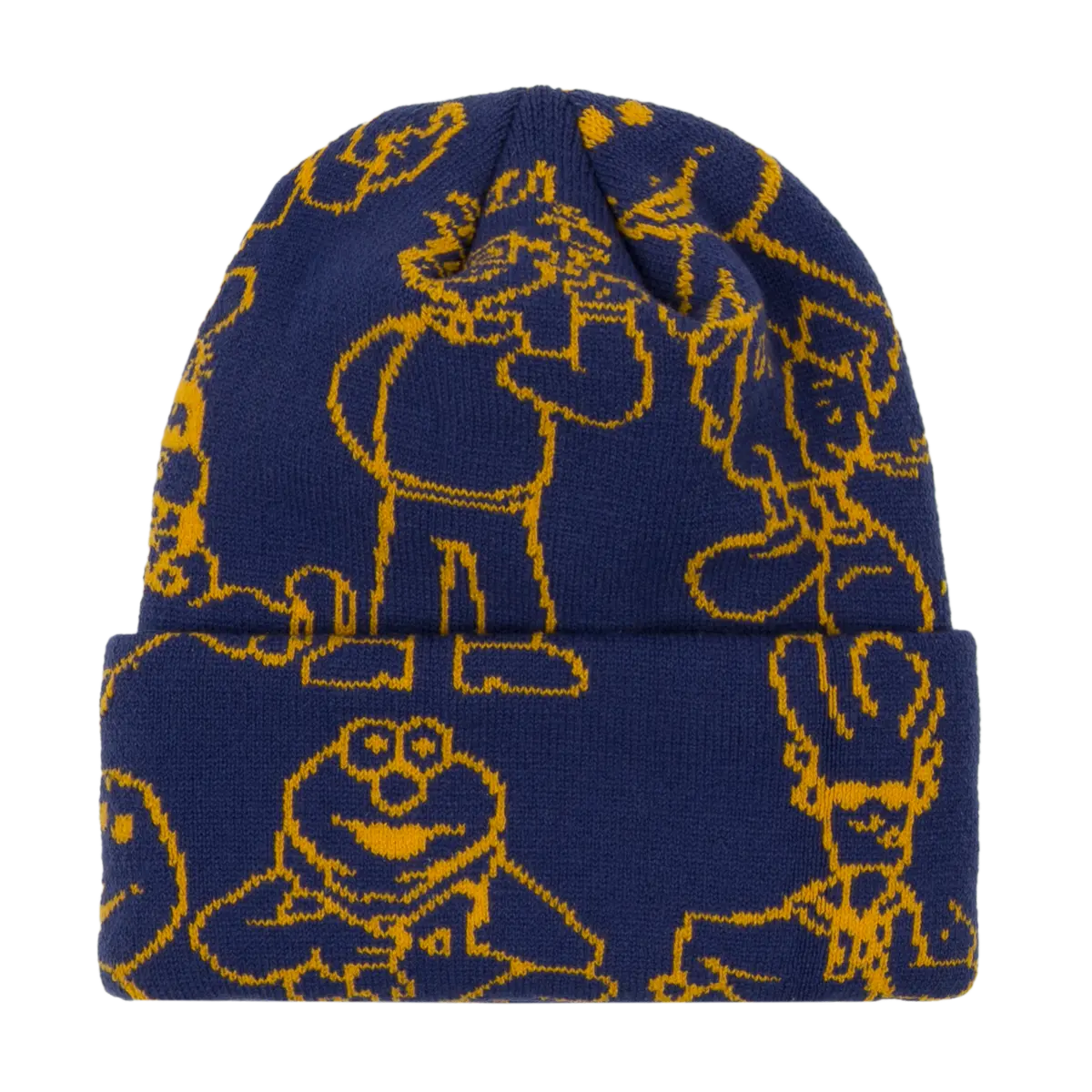 Classic Grip Confused Character Beanie Navy/Yellow 1
