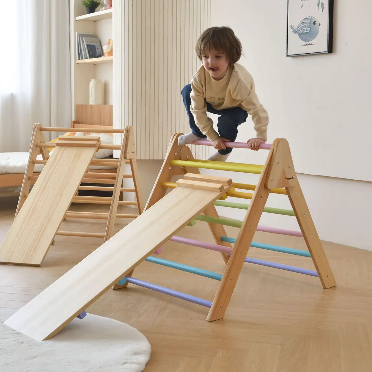 Olive - Pikler Triangle Ladder And Climber Slide - Multiple Sizes 1