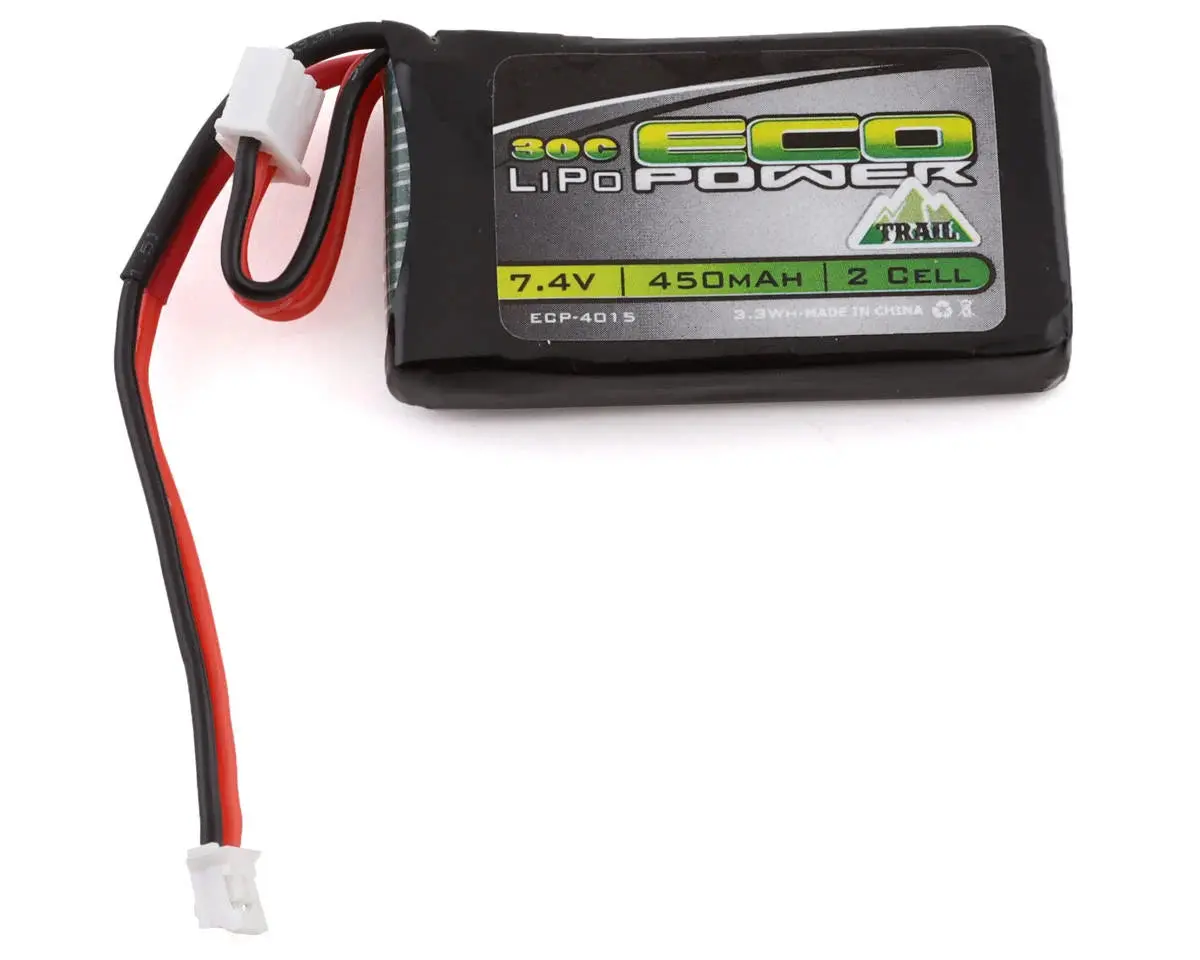 New Ecopower "Trail" Scx24 2S 30C Lipo Battery W/Ph2.0 Connector (7.4V/450Mah) 1