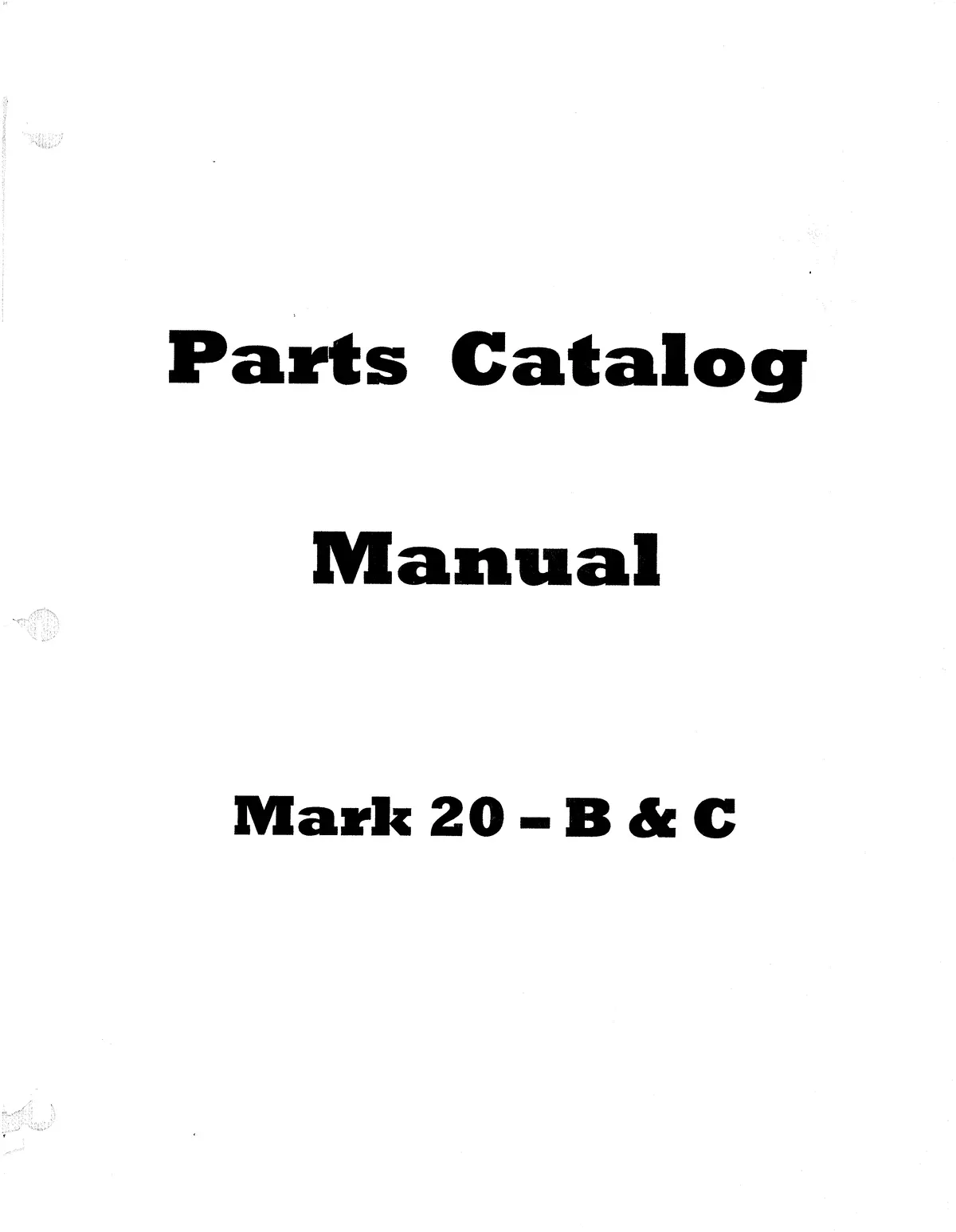 Mooney Mark M20b, C 1962 Parts Catalog (Mom20b61p) 1