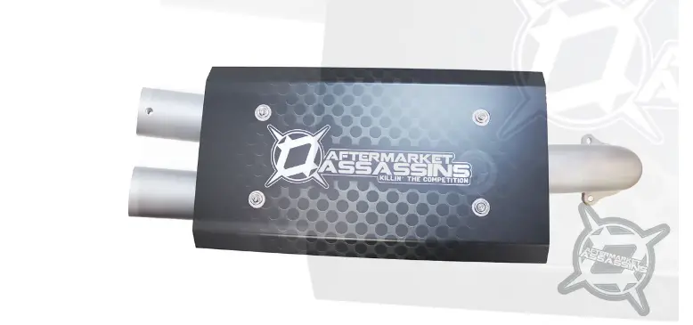 Aftermarket Assassins Stainless Slip-On Exhaust For 2016-21 Rzr Xp Turbo 1