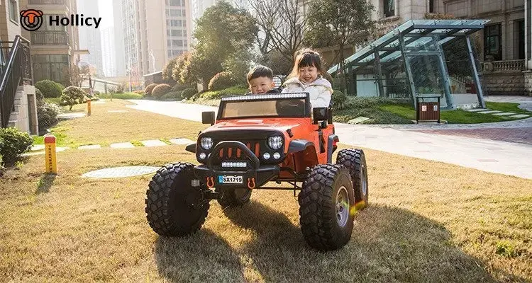 Lifted Jeep Monster Edition Ride On Car 2 Seater 12V Red - Kids On Wheelz 2