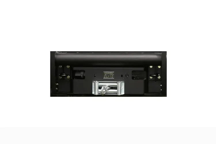 Fab Fours Qwinch-1 Black Steel Elite Front Bumpers Winch Plate Option 1