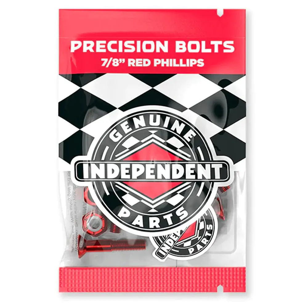 Independent Genuine Parts Black/Red Hardware Phillips 1'' 1