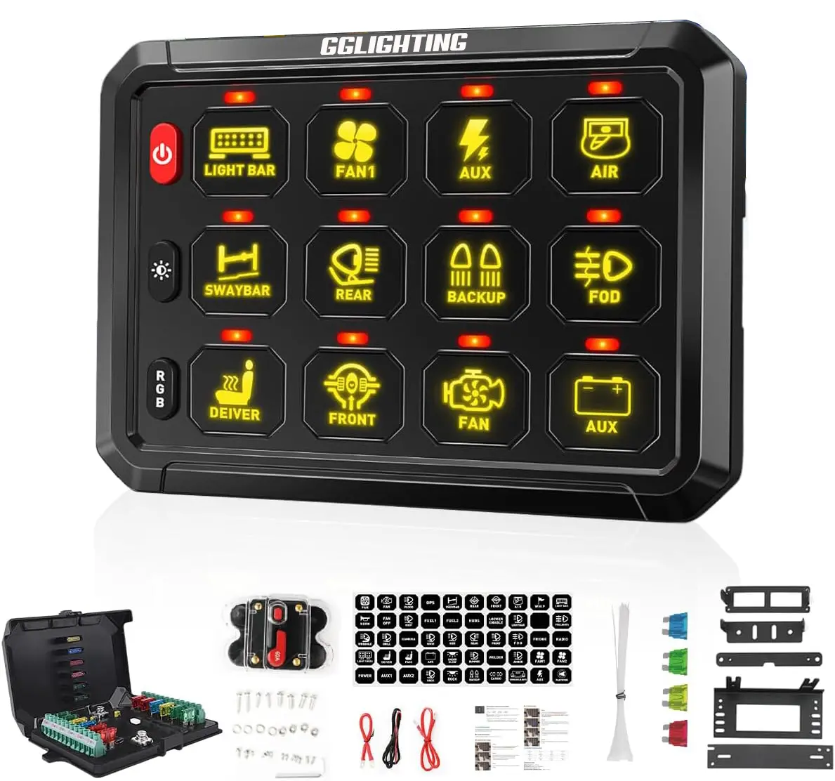 12-Gang Switch Panel With Rgb And Remote Control Bluetooth App By Gg Lighting 1