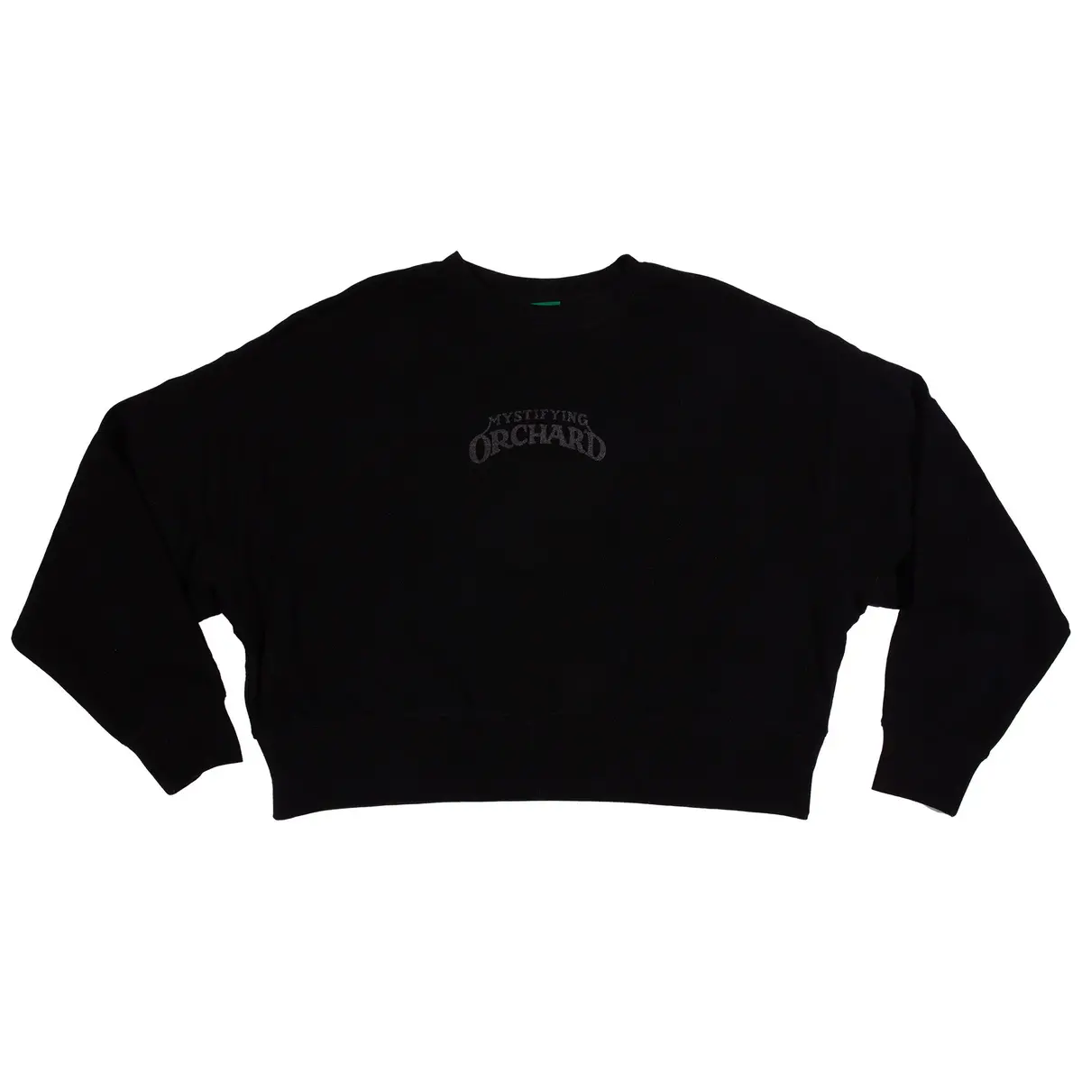 Orchard Mystifying Ghostface Boxy Crewneck Sweatshirt Black 1