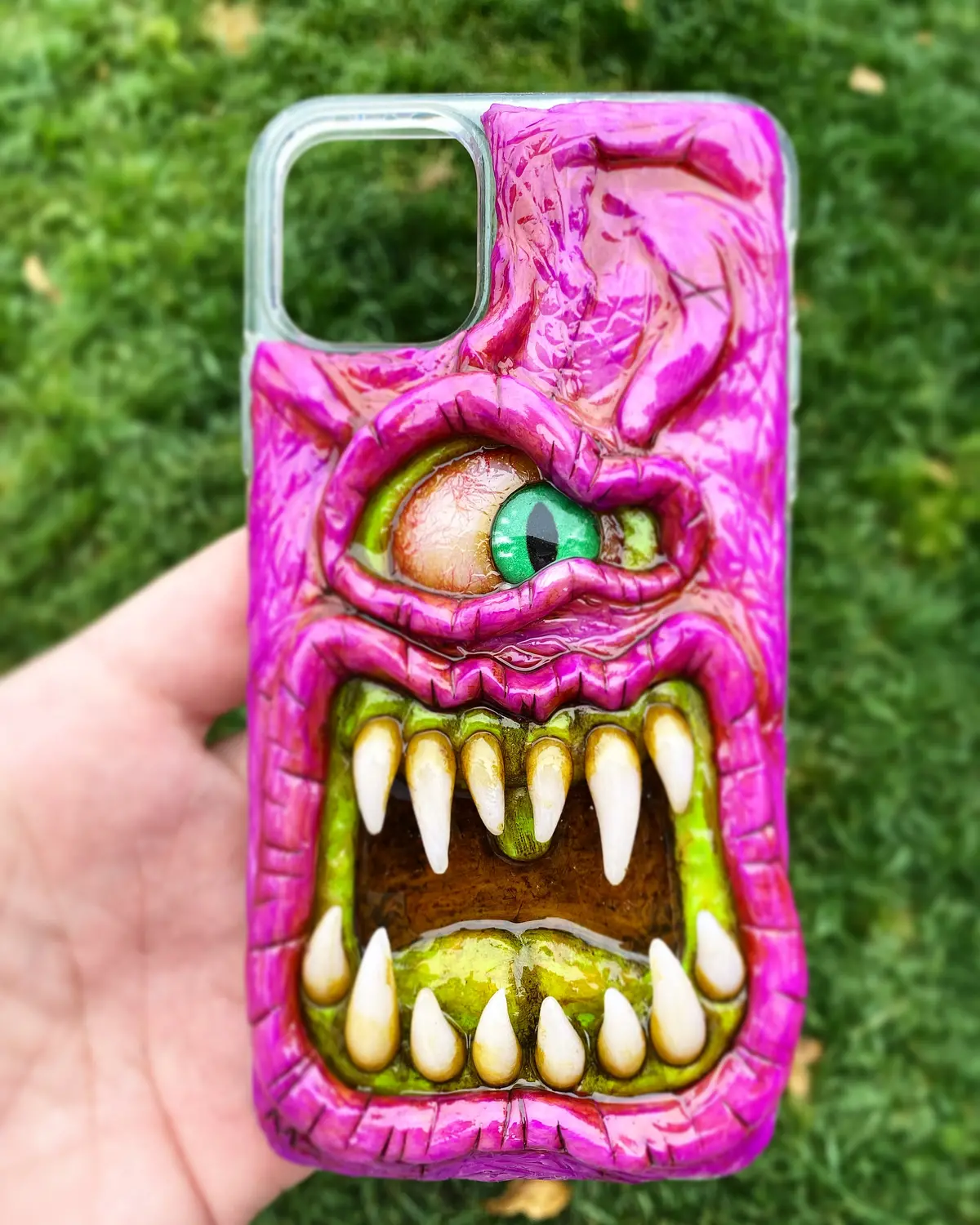 Fuchsia Monster Phone Case 1