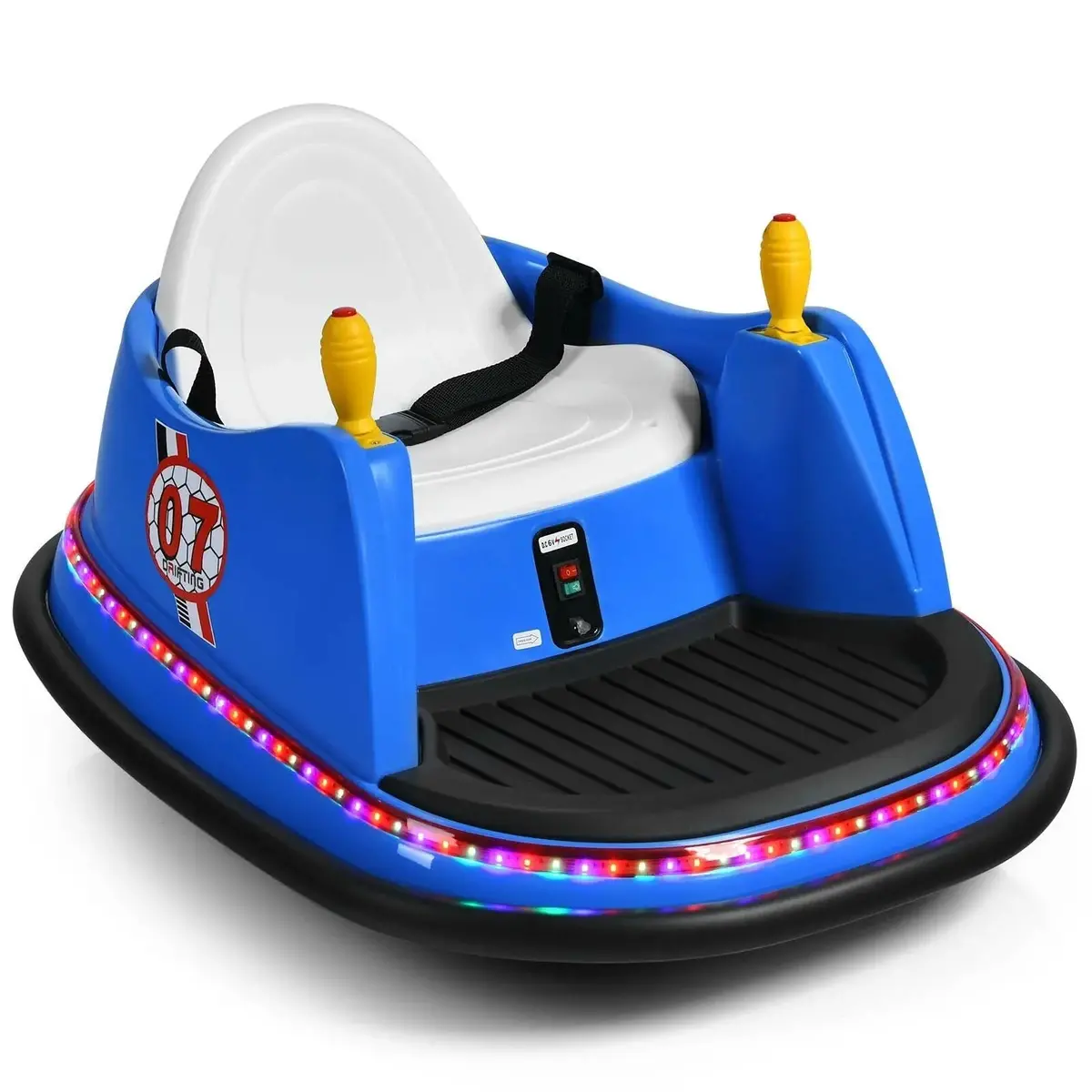 6V Kids Ride On Bumper Car 360-Degree Spin Race Toy With Remote Control-Costway- 1