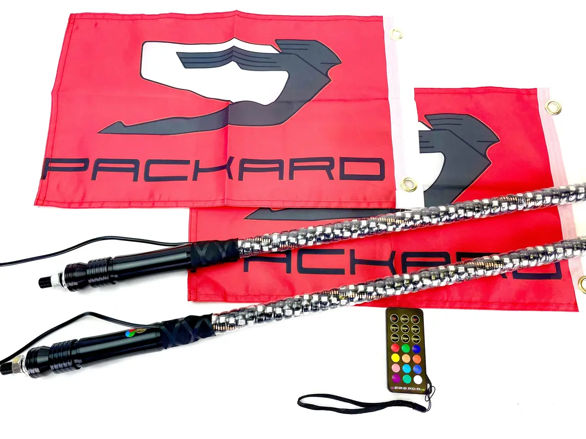 Packard Performance 4Ft Lighted Led Color Chasing Whips Rgb 1