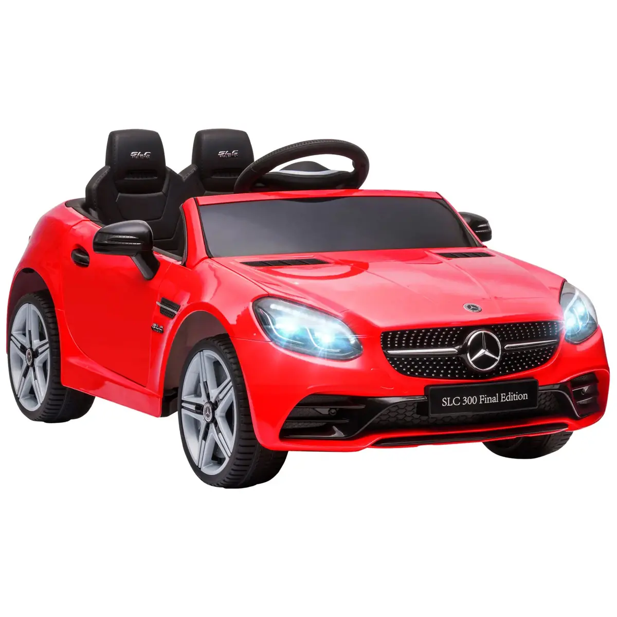 Aosom 12V Ride On Car With Parent Remote Control Two Motors Music Lights Suspension Wheels For 3-6 Years Red 1