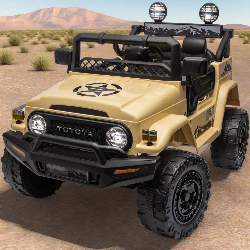 Toyota Fj Cruiser 12V Truck 1 Seater Ride-On Car With Led Lights, Remote Control, And Mp3 Player, Licensed 1