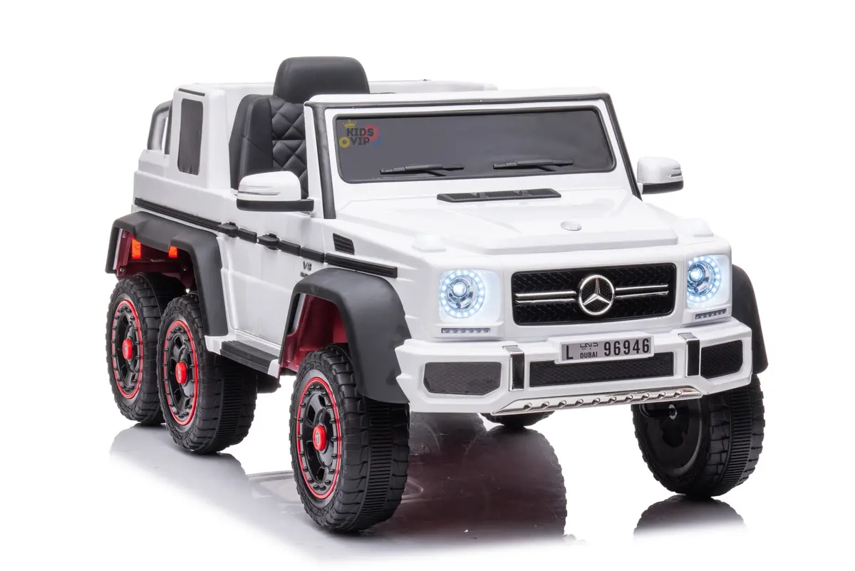 Mercedes Benz Amg G63 6X6 1-Seater 12V Ride-On Car W/ 6 Rubber Wheels, Leather Seat, Usb, Mp3, Sd, Storage, Parent Rc 1