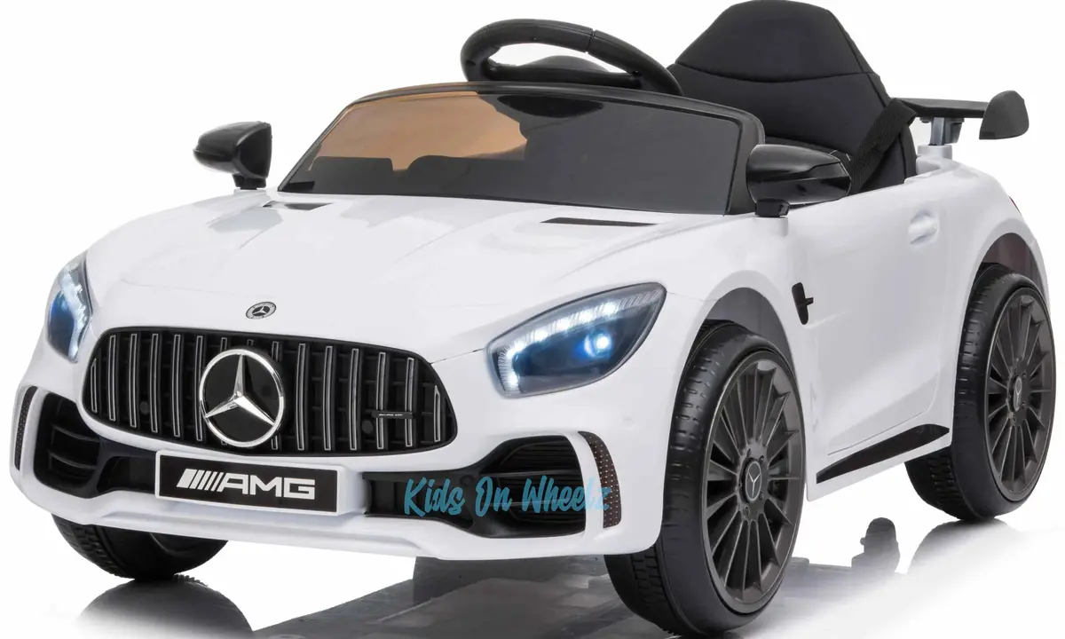 Mercedes Benz Amg Gtr 12V Kids Ride On 1 Seater White 1