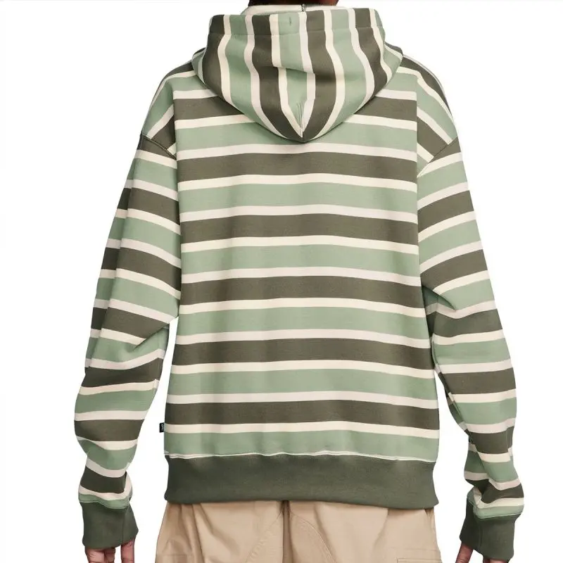 Nike Sb Full Zip Striped Hoodie Coconut Milk/Oil Green/White 2