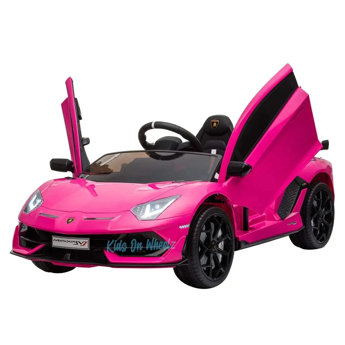 Lamborghini Aventador Svj Kids Ride On Car 12V - Pink 1