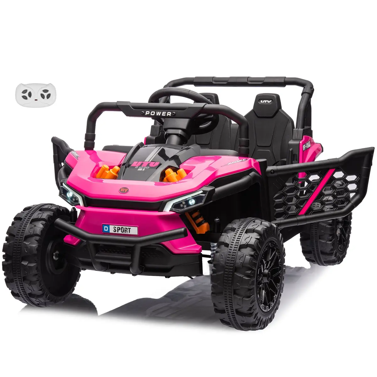 R1250 12V Buggy Ride-On Car, 2Wd Utv Buggy Electric Car With Parental Remote Control, Working Doors And Led Lights 4
