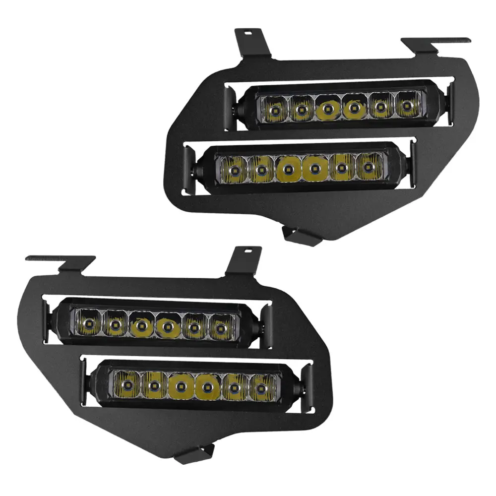 Dual Wide 8" Led Headlights For Honda Pioneer 1000 1