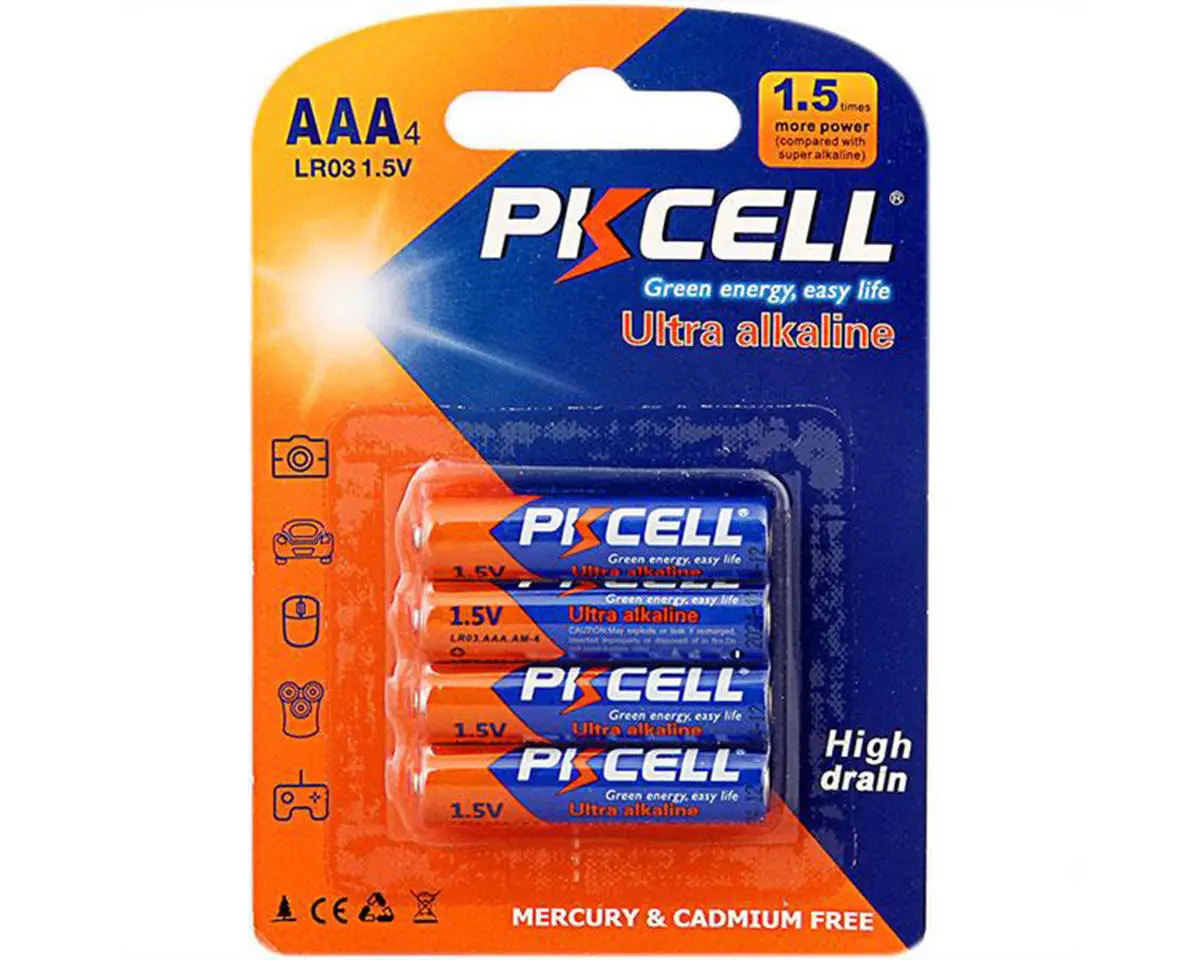 New Pkcell Ultra Alkaline Aaa Batteries 4 Pack (Mercury & Cadmium Free) 1