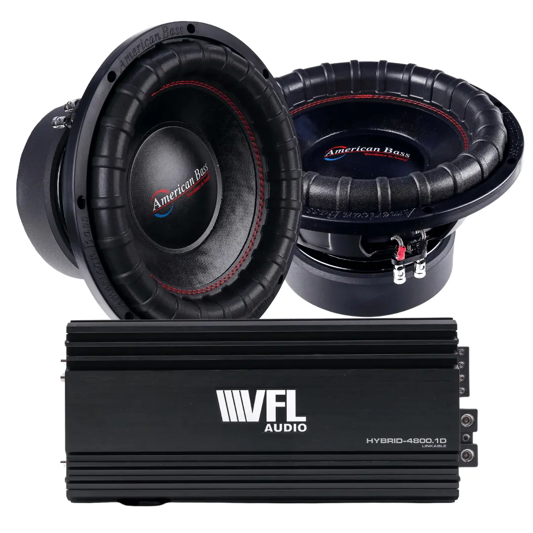 Power Pack: 2 Elite 1244 Subwoofers + Vfl Hybrid 4800.1 Amplifier 1