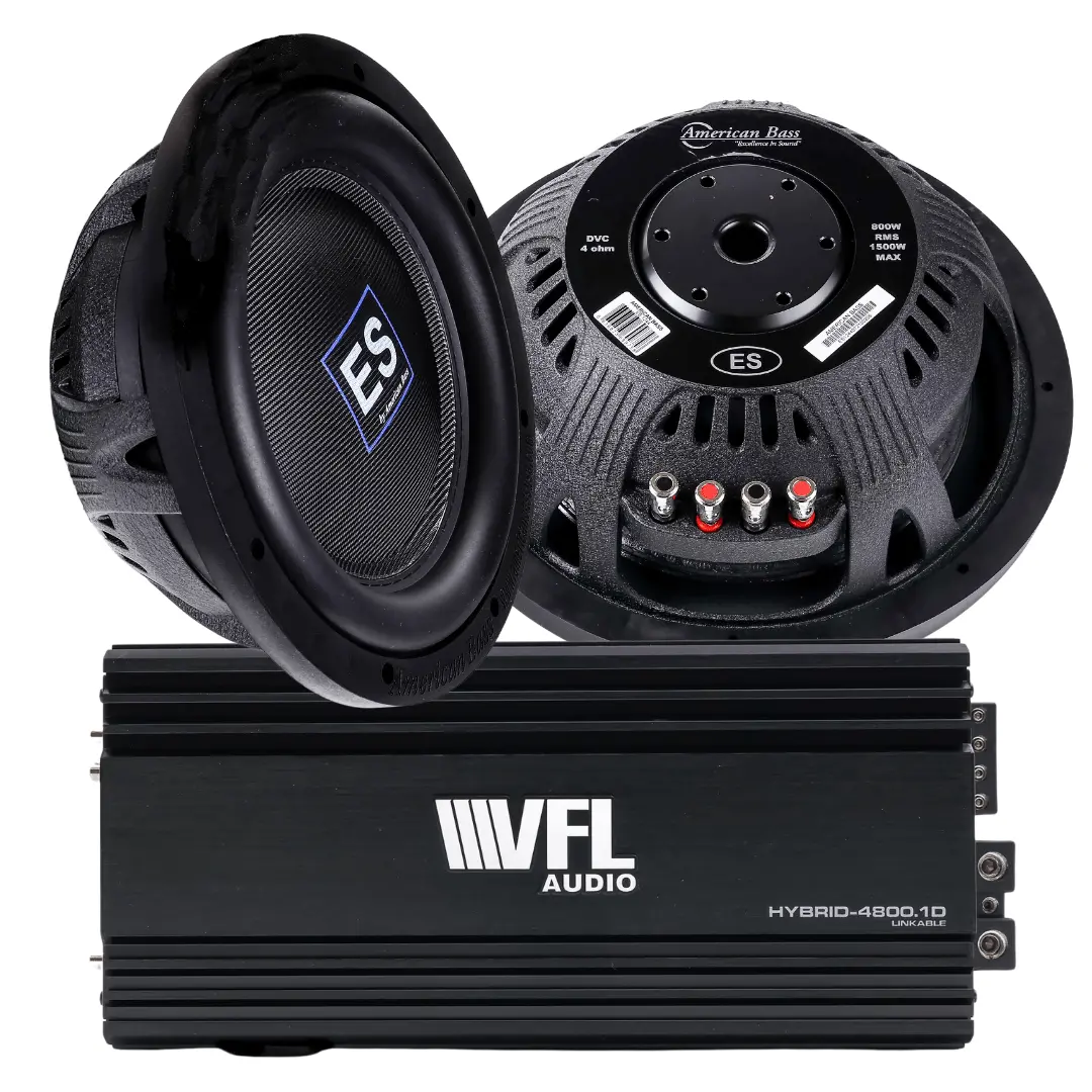 Power Pack: 2 Es 1244 Subwoofers + Vfl Hybrid 4800.1 Amplifier 1