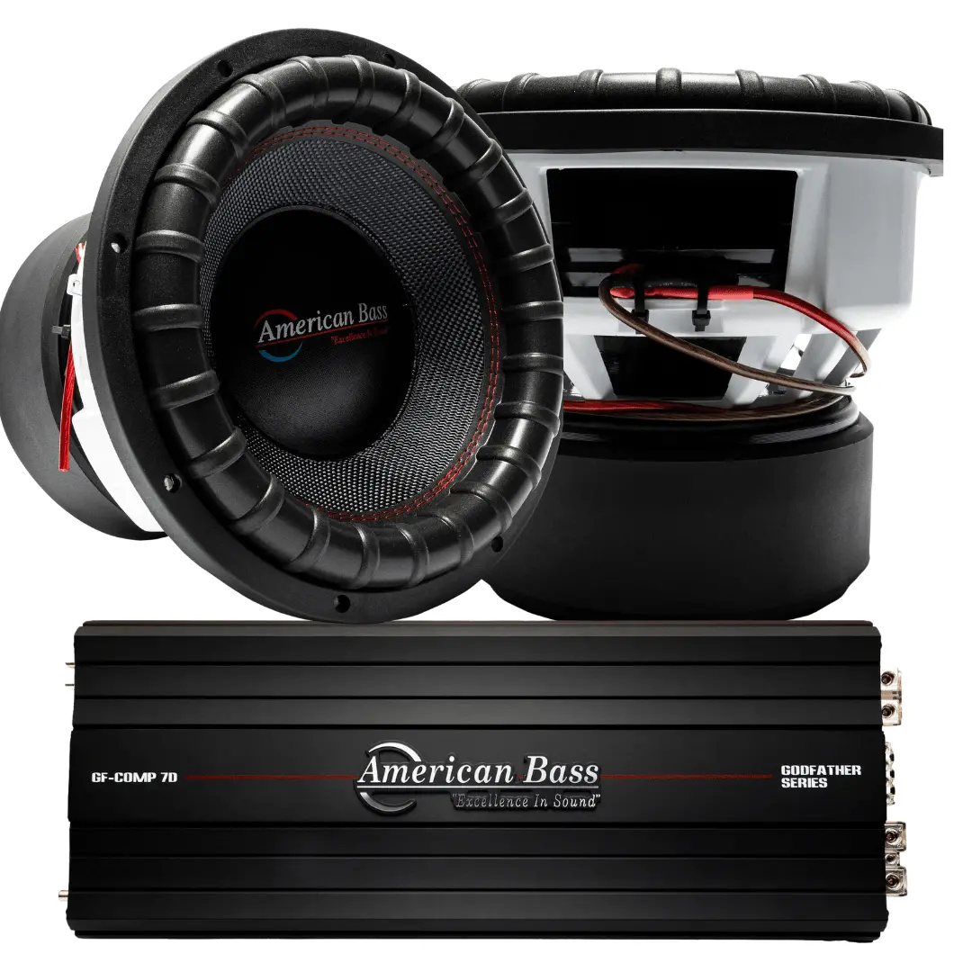 Power Pack: 2 Godfather 12 Subwoofers + Godfather Comp 7D Amplifier 1