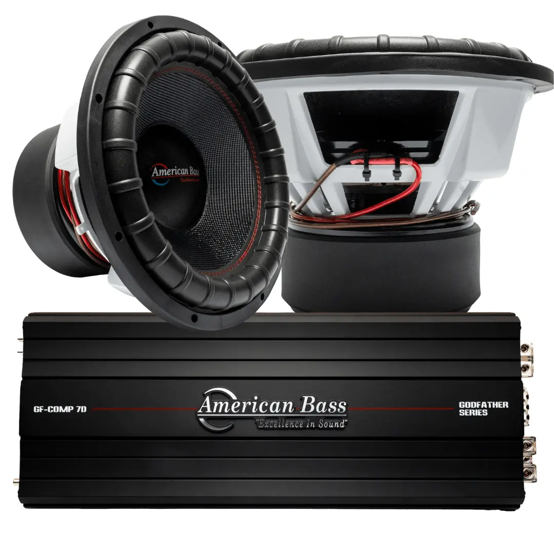 Power Pack: 2 Godfather 15 Subwoofers + Godfather Comp 7D Amplifier 1