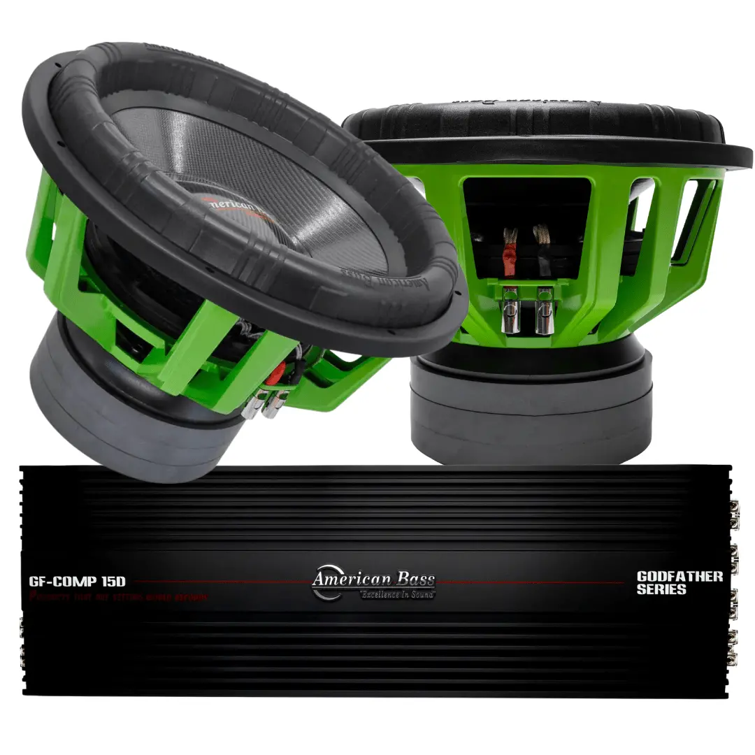 Power Pack: 2 Godzilla 15 Subwoofers + Godfather Comp 11D Amplifier 1