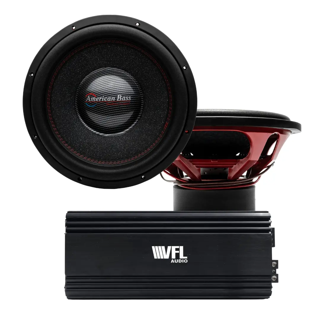 Power Pack: 2 Hawk 15 Subwoofers + Vfl Stealth 5500.1D Amplifier 1