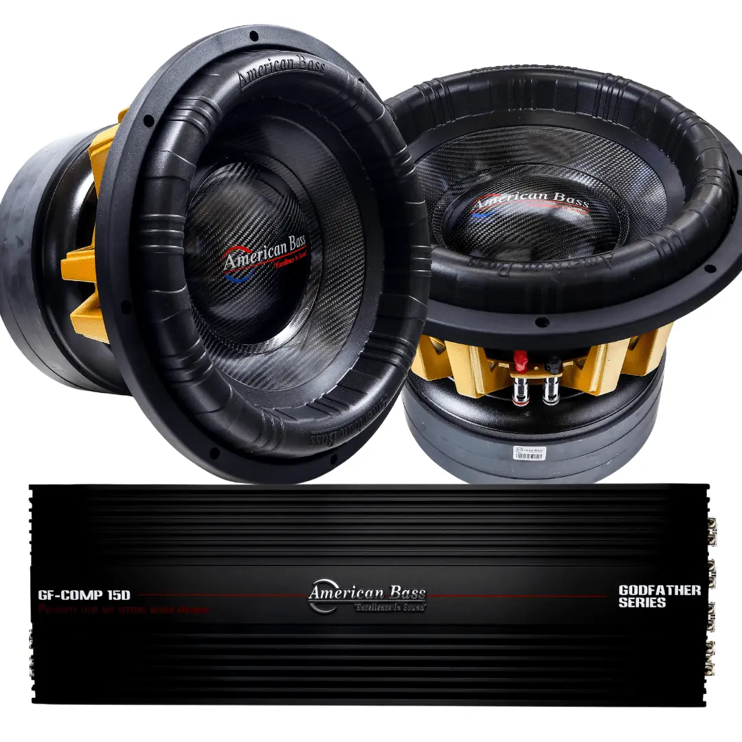 Power Pack: 2 King 12 Subwoofers + Godfather Comp 15D Amplifier 1