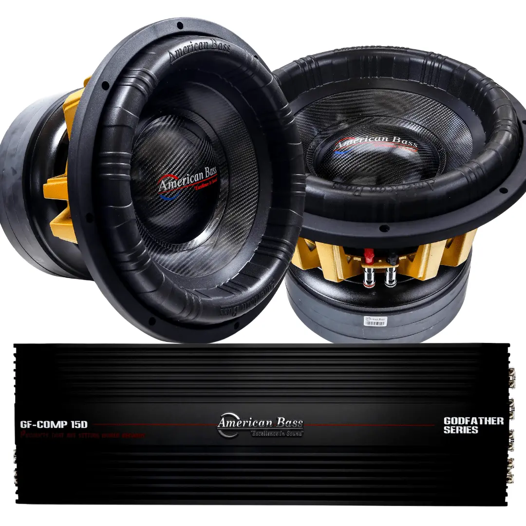 Power Pack: 2 King 15 Subwoofers + Godfather Comp 15D Amplifier 1