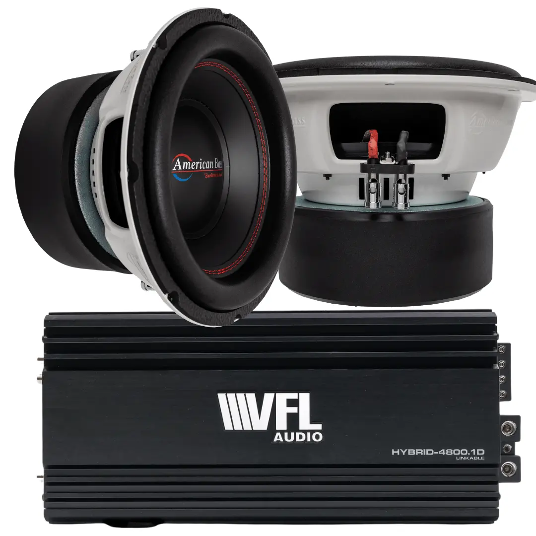 Power Pack: 2 Titan 1044 Subwoofers + Vfl Hybrid 4800.1 Amplifier 1