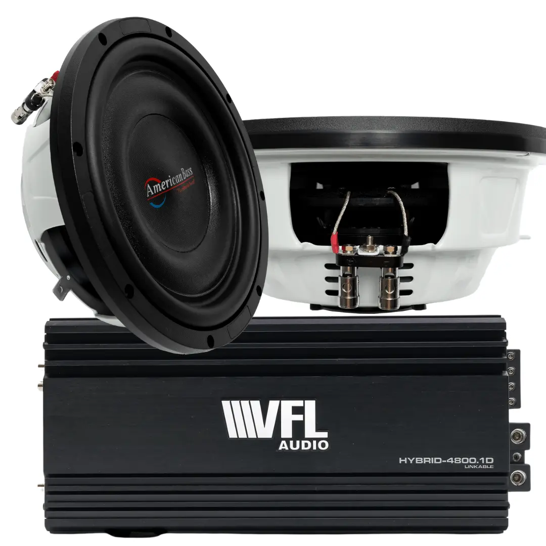 Power Pack: 2 Titanium 10 Slim Subwoofers + Vfl Hybrid 4800.1 Amplifier 1