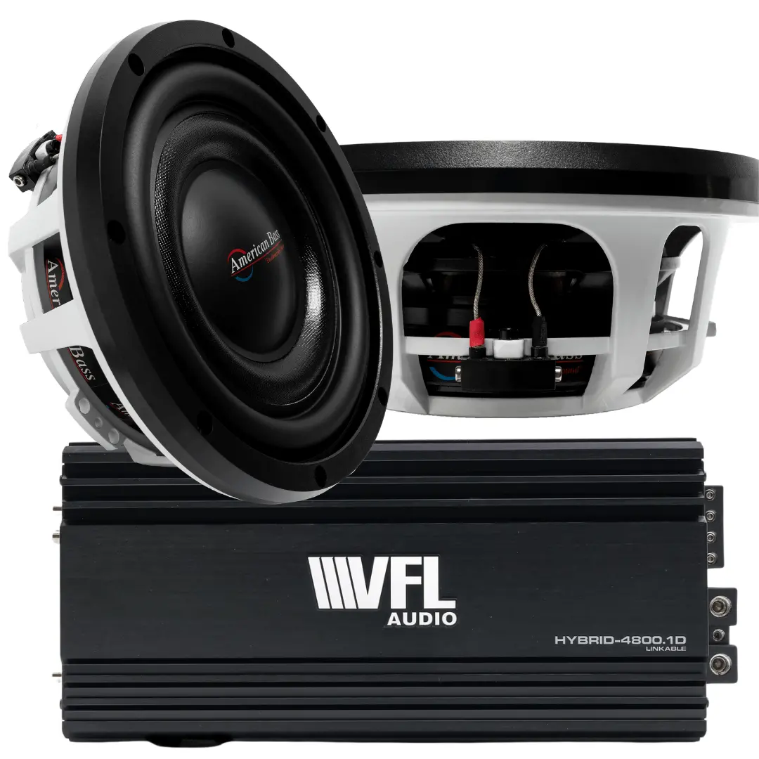 Power Pack: 2 Titanium 8 Slim Subwoofers + Vfl Hybrid 4800.1 Amplifier 1
