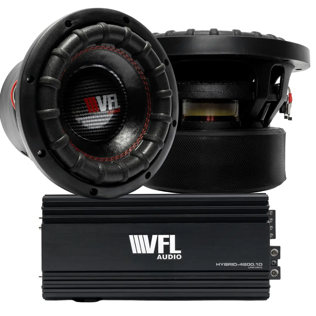 Power Pack: 2 Vfl Comp 8D4 V2 Subwoofers + Vfl Hybrid 4800.1 Amplifier 1