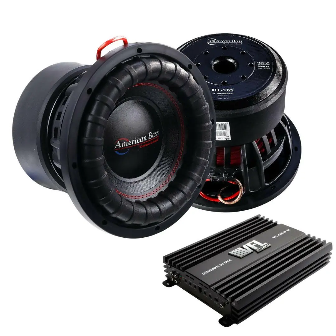 Power Pack: 2 Xfl 10” Subwoofers + Vfl Comp 1K Amplifier Bundle 1