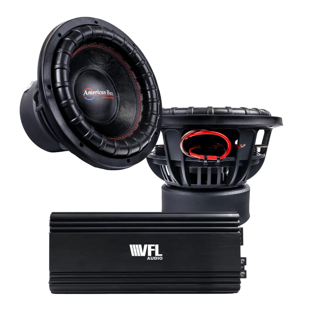 Power Pack: 2 Xfl 12” Subwoofers + Vfl Stealth 5500.1D Amplifier Bundle 1