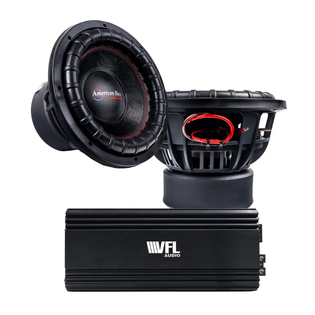 Power Pack: 2 Xfl 15” Subwoofers + Vfl Stealth 5500.1D Amplifier Bundle 1