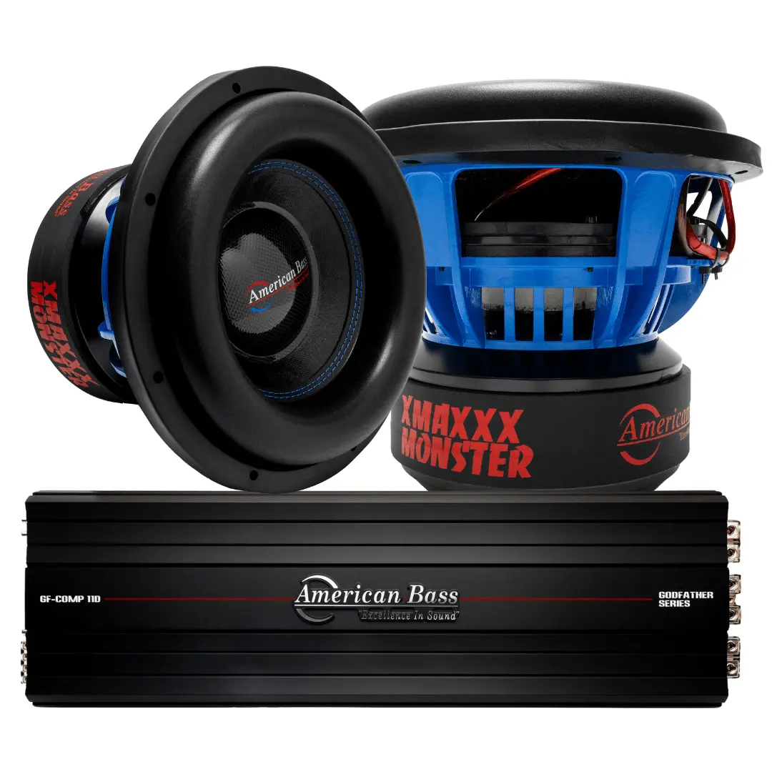 Power Pack: 2 Xmaxxx Monster 12” Subwoofers + Godfather Comp 11D Amplifier 1