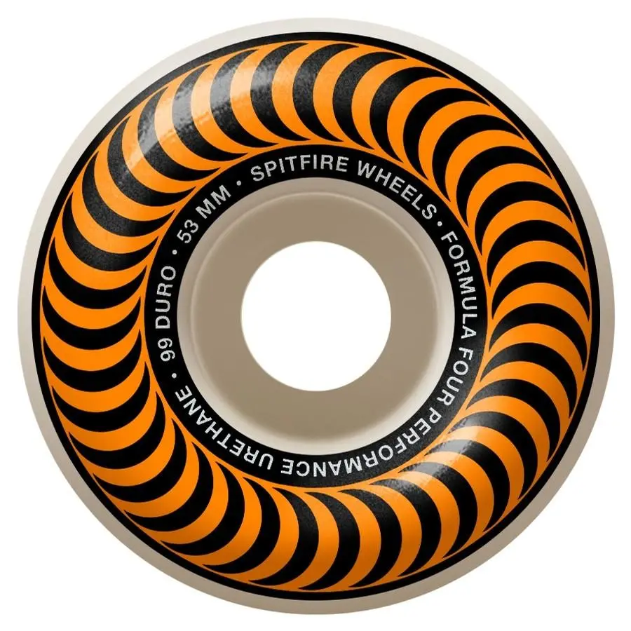 Spitfire Wheels Formula Four F4 Classic Orange 99D 53Mm 1