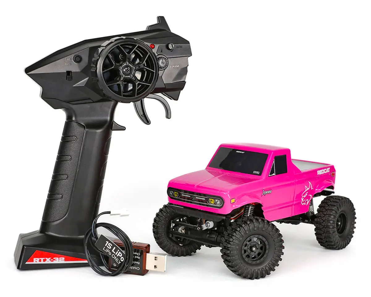 New Redcat Ascent-32 1/32 4Wd Rtr Rock Crawler (Pink) W/2.4Ghz Radio, Battery & Charger 1