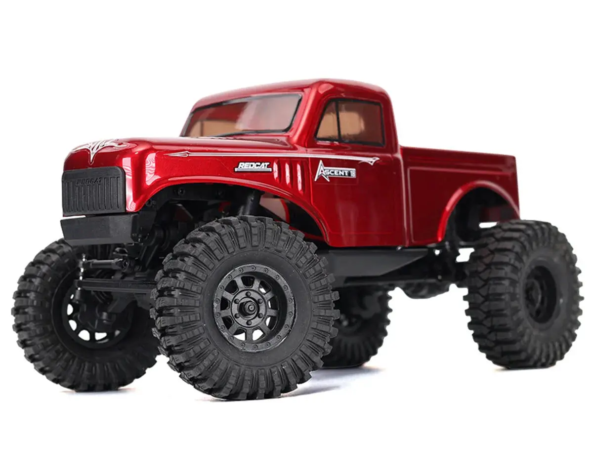 New Redcat Ascent-18 1/18 4Wd Rtr Brushed Rock Crawler (Red) W/2.4Ghz Radio, Battery & Charger 1