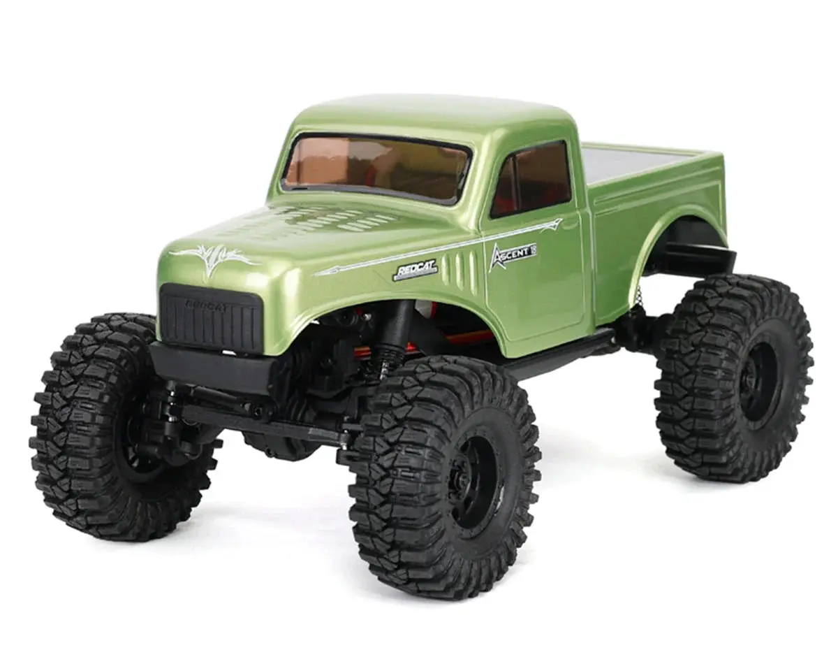 New Redcat Ascent-18 1/18 4Wd Rtr Brushed Rock Crawler (Green) W/2.4Ghz Radio, Battery & Charger 1