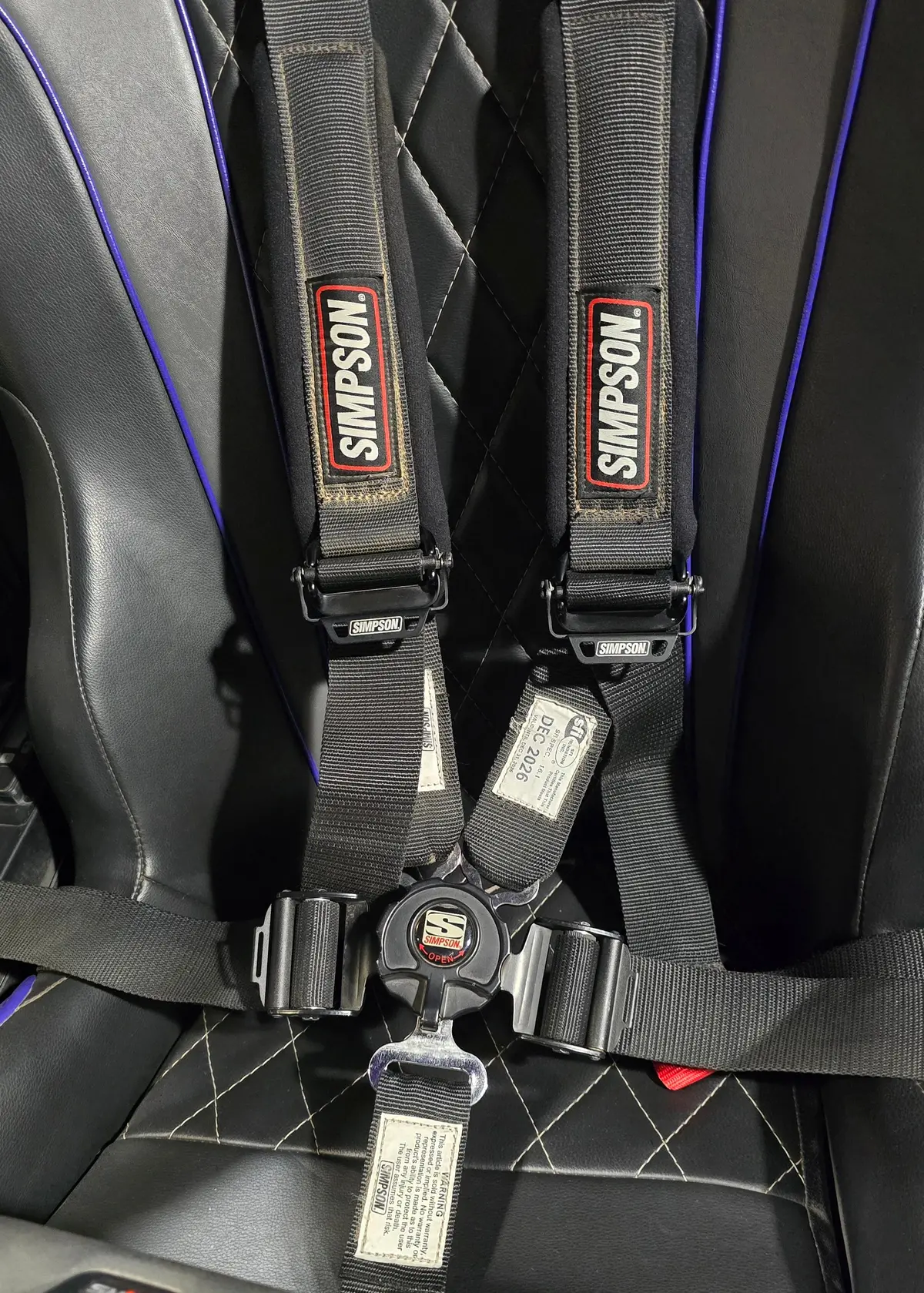 Simpson Racing 16.1 Camfx 5-Point Camlock Harness With Pads 1